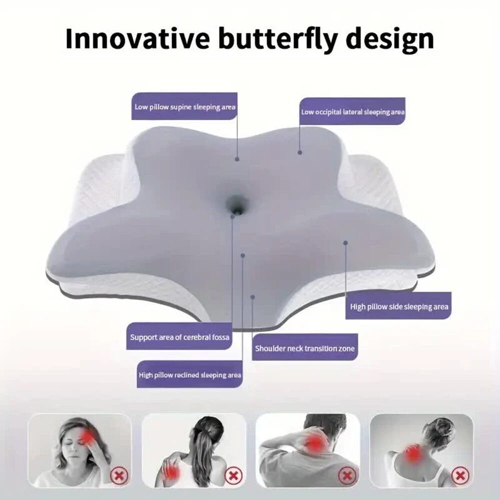 Butterfly Contour Memory Foam Pillow