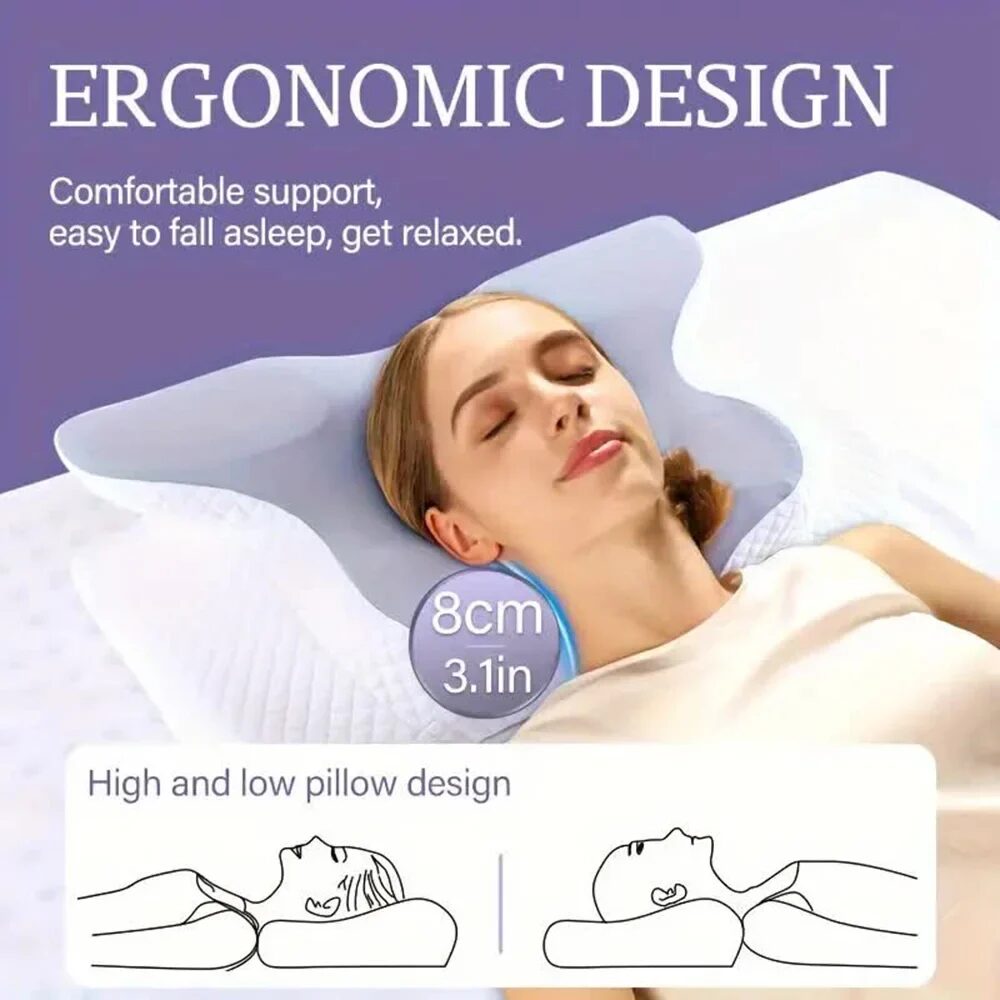 Butterfly Contour Memory Foam Pillow
