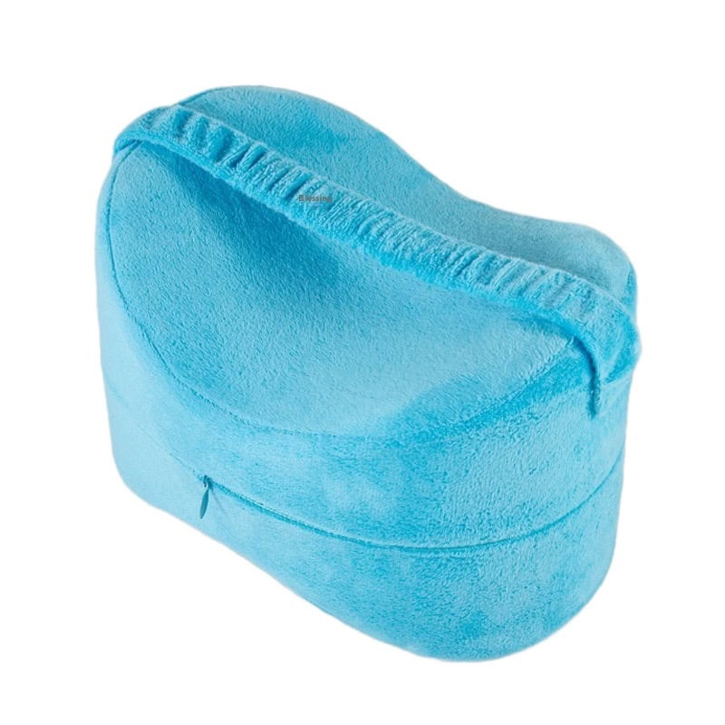 Blue knee pillow for sleep