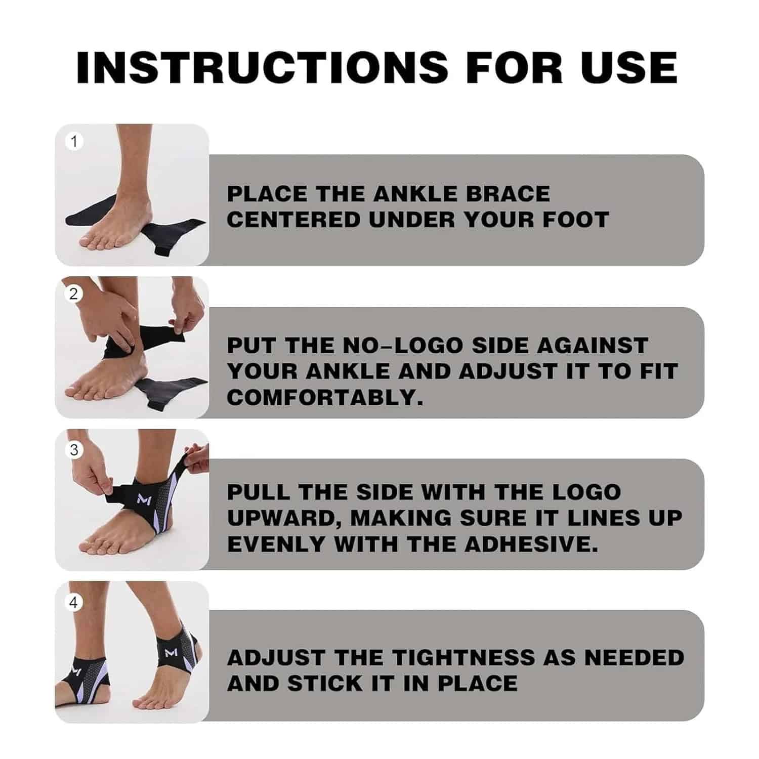Ankle brace instructions for use
