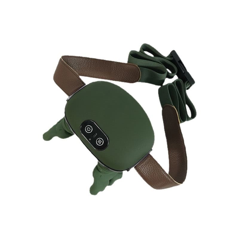 Green neck massager with straps