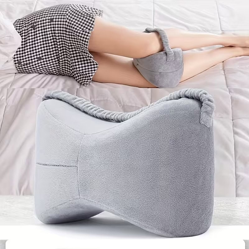 Grey orthopedic knee pillow