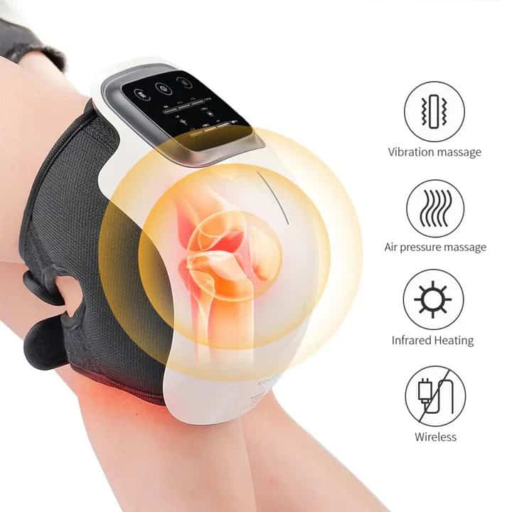 Knee massager with infrared heating