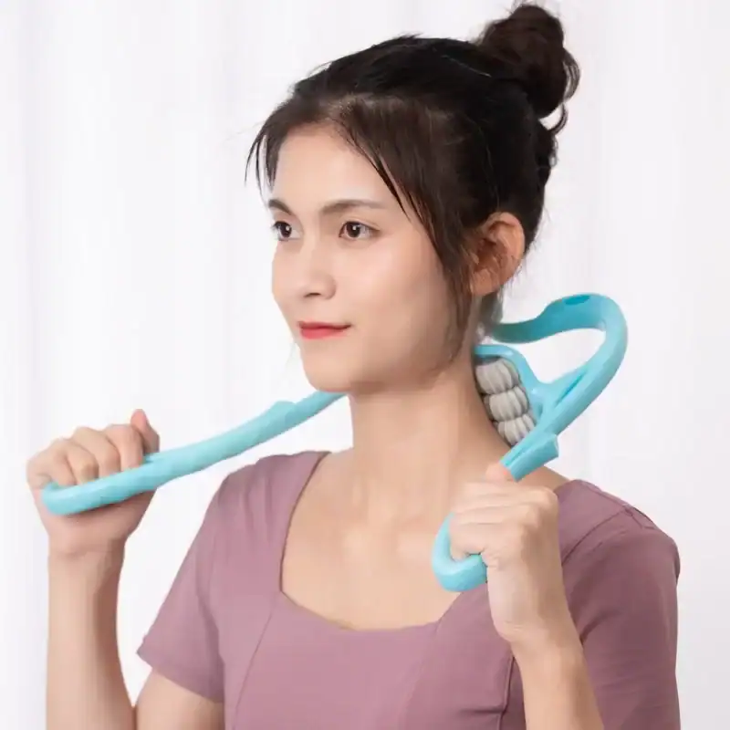 Neck massager tool with rollers
