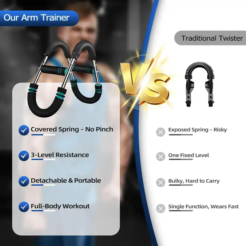 arm exercises compare Arm trainer vs traditional twister