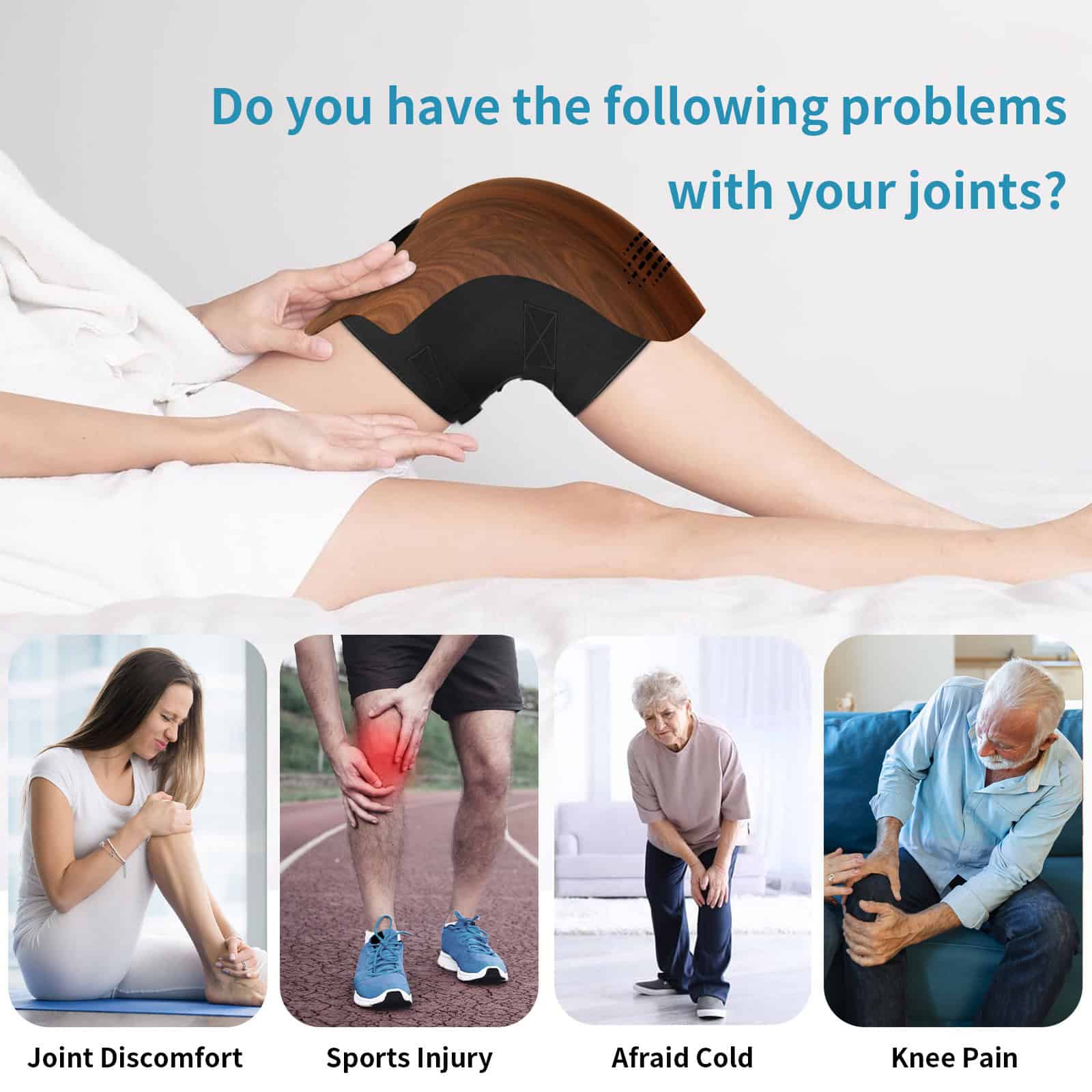 Knee discomfort and pain relief.