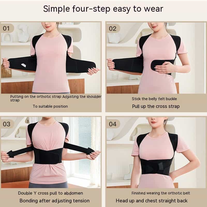 Posture corrector four-step guide