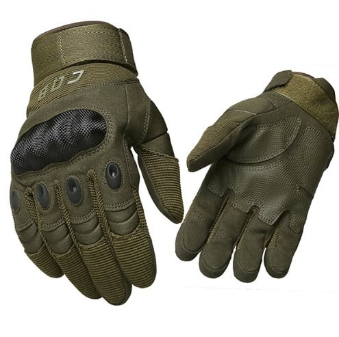 Olive tactical gloves