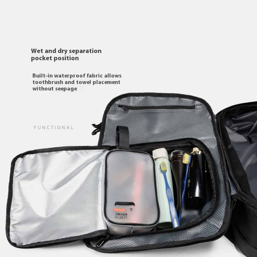 men's vacuum compression backpack multifunctional travel Toiletry bag contents