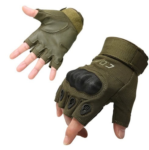 Fingerless tactical gloves