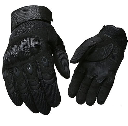 Black tactical gloves